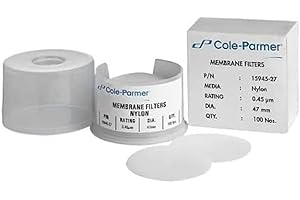 Cole-Parmer Nylon Membrane Filters; 0.45µm Pore, 47mm Dia, 100/Pk