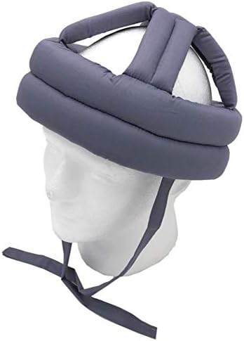 なないろ館 転倒 頭 保護 帽子 フリーサイズ 軽量 ヘッドガード つまずき 衝撃吸収 頭部 ガード 介護 耳当てなし ひもあり グレー