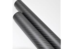 Abesterxox 1pcs Roll Wrapped Carbon Fiber Tube/Tubing/Shaft OD 23mm X ID 21mm X Length 500mm 3K Matte Twill Weave Surface High Strength