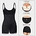 MISS MOLY Seamless Latex Bodysuit Body Shaper Open Bust Shapewear Slimmer Firm Control Body Briefer(Black/Beige) (M/US Size 10-12, Latex Bodysuits Black)