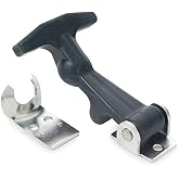 Draw Latch, Nonlocking, Black Rubber