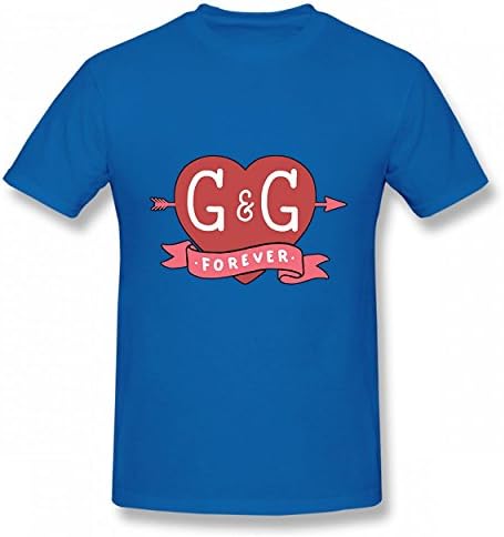 Hui Shop G & E Love Forever Tshirt Happy Valentines Authentic Men's Tee Royal Blue