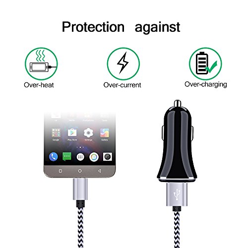 image for Dual USB Car Charger, FiveBox Phone Car Charger Adapter with 2 Pack Br