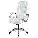 White High Back Leather Executive Office Desk Task Computer Chair w/Metal Base O10