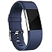 Wepro Bands Compatible with Fitbit Charge 2 HR for Men Women Girls Kids, Large, Blue
