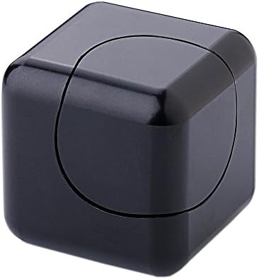 Newest Finger Spinner Cube, Dinoleo New Style Hand Spinner Cube High Speed Stress Reducer EDC Fidget Finger Spinner Toy - ADHD Focus Anxiety Relief Toys (black)