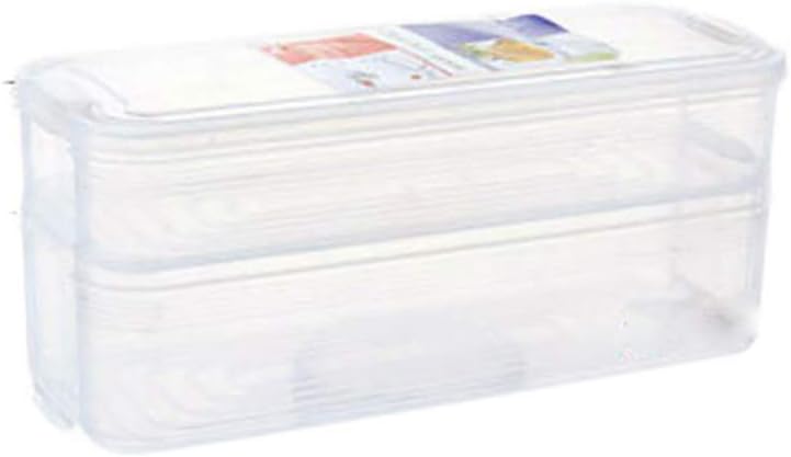 Bonwete Freezer Storage Plastic Box with Lid for Kitchen&Refrigerator Organization Food Storage Container, Transparent