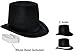 NJ Novelty - Top Hat Black Felt Costume Accessory Party Dress Up Hats Tall