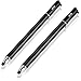 Bargains Depot (2 Pcs) [New Upgraded][0.18-inch Small Tip Series] 2-in-1 Stylus/Styli 5.5-inch L with 10 Replacement Rubber Tips -Black/Black