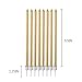 WEEPA 24 Count Birthday Candles Long Thin Cake Candles Metallic Birthday Candles in Holder for Birthday Cake Wedding Cake Champagne Gold