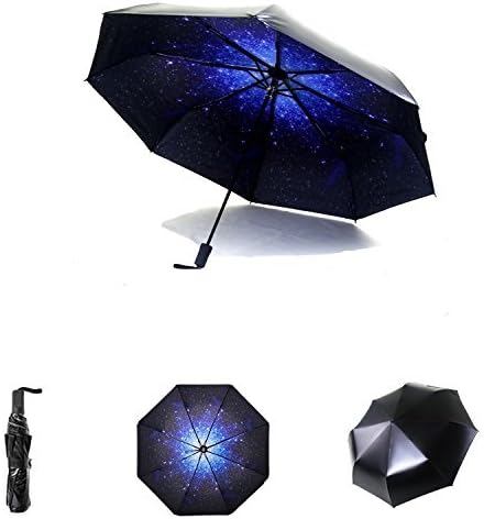 Compact Sun&Rain Travel Umbrella - Lightweight Portable UPF> 50 Parasol Mini Totes Umbrella with 99% UV Protection, 8-Ribs Waterproof Windproof 210T Fabric Canopy - Outdoor Folding Golf Umbrella