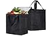 NZ Home Insulated Cooler Bag and Food Warmer (Medium, 2 pack) for Food Delivery & Grocery Shopping with Zippered Top, Black