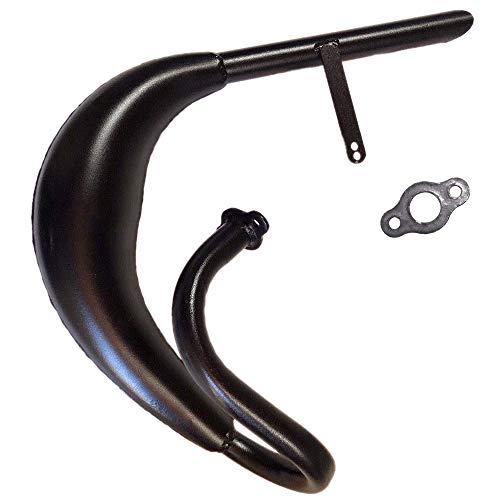 Niome Fat Belly Pipe Exhaust Muffler Black Fit For 50cc 80cc 2 Stroke Bike Gas Engine Motor Parts