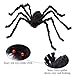 AOJOYS Halloween Scary Giant Spider 6.6 Ft. 200cm Fake Large Hairy Spider Props Outdoor Decor & Yard Decorations