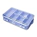 LazyMe Large Pill Box Medicine Organizer 2 Layer Air Tight Weekly Lock Case (White) (Blue)