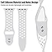 YOUKEX Compatible with Apple Watch Band 38mm 42mm 40mm 42mm Replacement for Apple Watch, Sport Band Fit Series 1 2 3 4 (04-Silver/White, 42mm/44mm M/L)