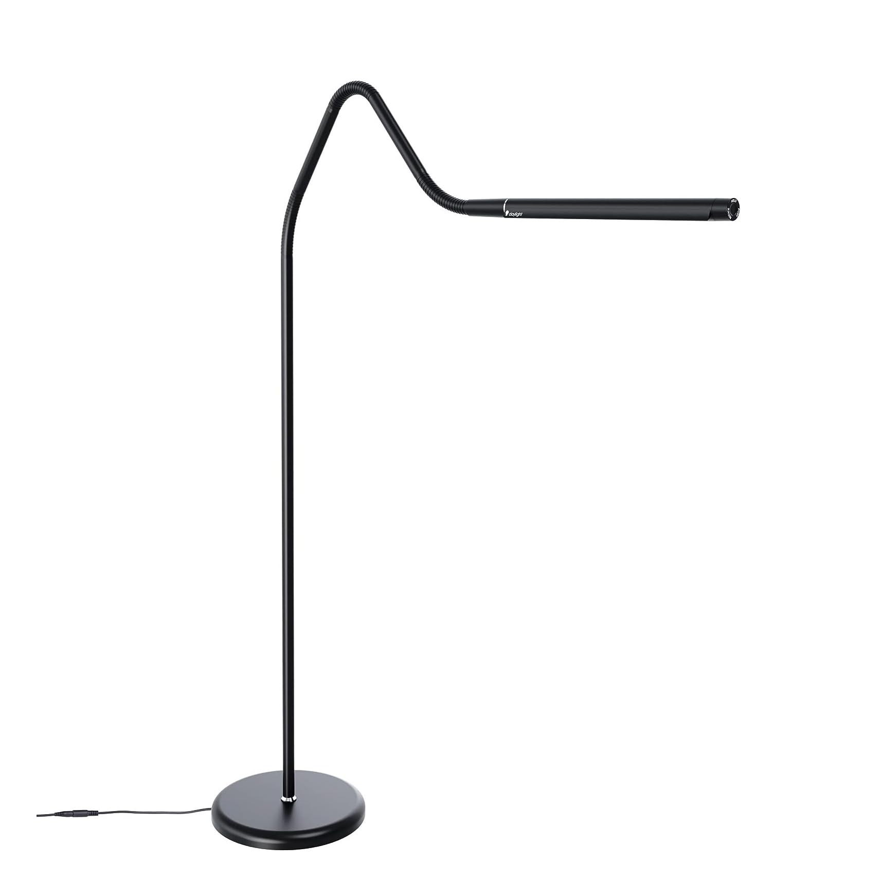 Electra™ Modern LED Floor Lamp with 3 Color Temperatures (Daylight, Cool Light, Warm Light), Anti-Glare Shade, Adjustable Brightness/95+ CRI/Flexible Arm & Rotating Shade (2500 Lux, 800 Lumens, Black)