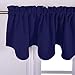 NICETOWN Royal Navy Blue Valance - Elegant Design 52-inch by 18-inch Scalloped Rod Pocket Window Valance Curtains and Drapes for Living Room/Bedroom/Boys Room, Window Dressing Panels, 2 Sets