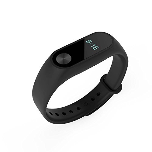 Xiaomi Mi Band 2 bands Pinhen Silicone Wrist Blet Strap Wristband Bracelet Accessories For Xiaomi Mi Band 2 Smart Watch Miband (Silicone Black)