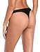 RELLECIGA Women's Shell Design Strappy Black Thong Bikini Bottom Size Small