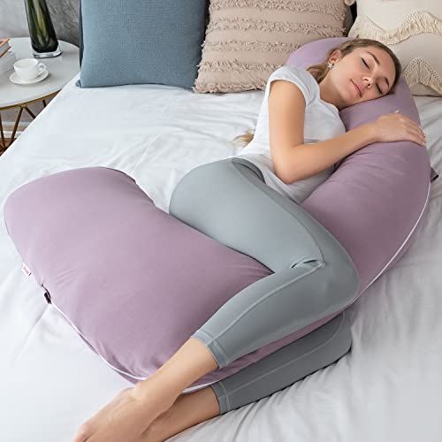 AngQi Full Body Pillow, LShaped Pregnancy Pillow for Side Sleeping