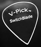 V-Picks Switchblade Ghost Rim Guitar Picks (x3) SWBLGSTRM3 w/Bonus Deluxe RIS Pick (x1)