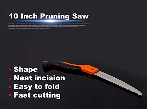 FUJIWARA Pruning Saw for Wood Camping, Wet & Dry Wood (10 Inch)