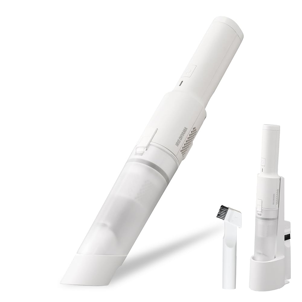 【吸引力強化モデル】アイリスオーヤマ 掃除機 コードレス ハンディ ハンディクリーナー 充電スタンド付き コンパクト 車用 軽量 500g 静音 HCD-21-W ホワイト商品画像