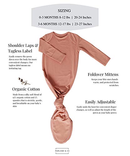 Marlowe-Co-Organic-Cotton-Knotted-Newborn-Baby-Gown-Soft-Knotted-Sleeper-Gown-for-Baby-Boy-and-Girl