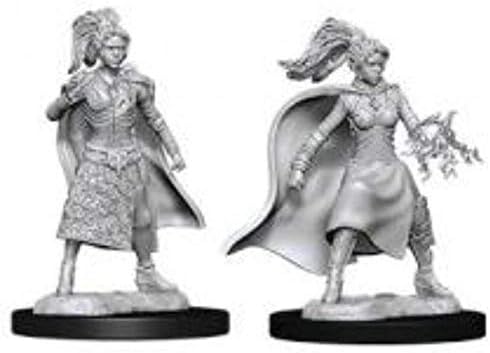 WizKids D&D Nolzur's Marvelous Miniatures - Female Human Sorcerer (6 Units), Not Painted, 1 tum