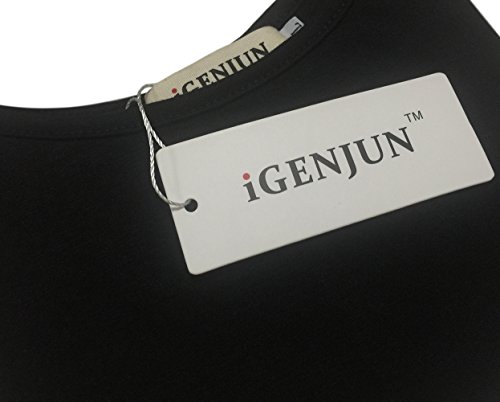 4 iGENJUN+Womens+Hollowed+Shoulder+Quarter