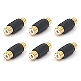 VCE 6-Pack Gold Plated RCA Female to RCA Female