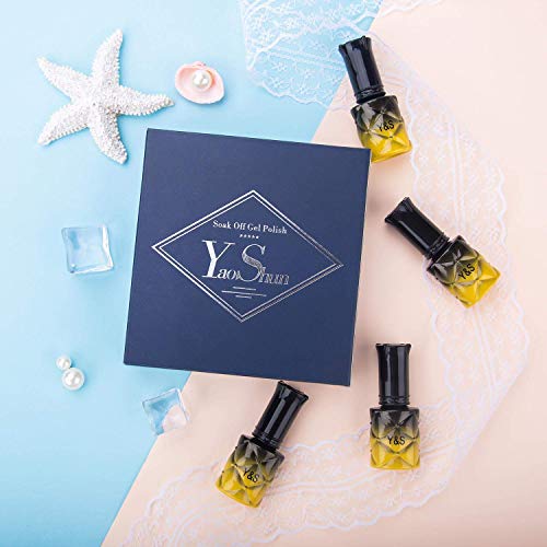 YaoShun Gel Nail Polish - Temperature Color Changing Gel Starry Night Series UV Gel 8ml Each Gift Box, Soak Off Nail Gel Color Gel Polish Manicure Nail Art Kit at Home