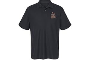 CAMPUS LAB Official NCAA Men's 100% Cotton Knit Polo Short Sleeve Shirt Primary Mark Collection