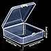 SATINIOR 12 Pack Clear Plastic Beads Storage Containers Box with Hinged Lid for Beads and More (3.70 x 3.70 x 1.18 Inch)