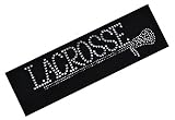 LACROSSE Rhinestone Cotton Stretch Headband for Girls, Teens and Adults - LAX Team Gift By Funny Girl Designs