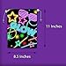 Birthday Galore Glow Light Neon 8.5 x 11 Inch Drawstring Goodie Bags For Party Favors - 10 Pack of Candy Treat Bags - Boys and Girls Kids Birthday Party Decorations