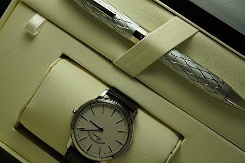 Limited Edition West end Alexandria with sapphire crystal glass Swiss Wrist Watch & Sheaffer diamond cut Legacy Heritage with Ballpoint Pen corporate Gift Set