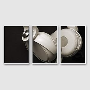 Framed Canvas Wall Art for Living Room, Bedroom Microphone Canvas Prints for Modern Home Decoration Ready to Hang - 16"x24"x3 Panels