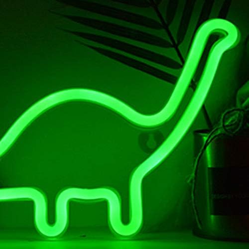 belupai LED Neon Dinosaur Sign, 31x18.5x2 cm, Plastic, USB & Battery Operated, Wall Mountable, Bedroom & Party Decor - Image 5
