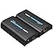 Mirabox HDMI Extender 120m Over TCP IP Rj45 Cat5 Cat5e Cat6 Cat6e UTP STP Ethernet LAN Switch Network Support 400ft 1080P, Black (HSV373 A Pair)