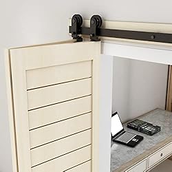 CCJH 42" Bi-Folding Sliding Barn Door Hardware Kit
