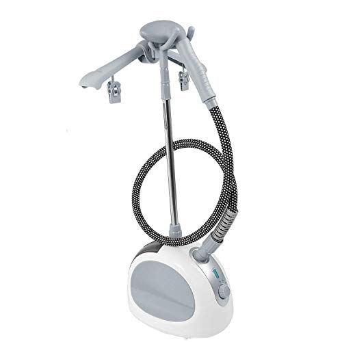 PowCube Garment Steamer,with Standing Hanger 1L Water Tank 2 Level Steam Adjustment (Grey) - Thumbnail 2