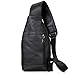 Full Grain Leather Crossbody Sling Bag Anti Theft Chest Backpack Outdoor Travel Hiking Sports Daypacks