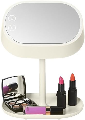 Taiyu Makeup Mirror /Table Lamp 2 IN 1 LED Lighted Makeup Mirror, Magnification LED Vanity Mirror with Touch Dimmer, Brighter and 180-Degree Rotation, USB Cable or Battery Powered (Ivory)