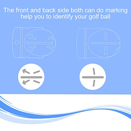 image for Eletorot Golf Ball Marker Drawing Line Tool 2pcs Marker Clips with 4pc