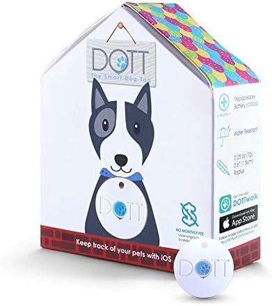 DOTT The Smart Dog Tag, Bluetooth Location Tracking, Lost and Found, App-Enabled Pet Collar Tag (Not a GPS Tracker)