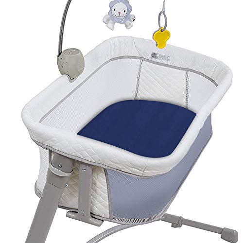 image for TILLYOU Jersey Knit Soft Bassinet Sheets Set, 33''x16''x4'' Flexible f
