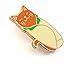 Pinsanity Cute Cat Purrito Enamel Lapel Pin