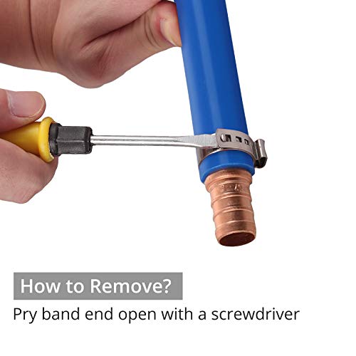 CAMWAY PEX Cinch Tool & PEX Cutter with 50PCS Ear Hose Clamps 1/2" 3/4" for Fastening Stainless Pipe Clamps from 3/8-Inch to 1-Inch - Thumbnail 7